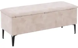 Goossens excellent bedbank attent beige stof - 8235535-{merk}-proefmodel-proefmodel-stof-01